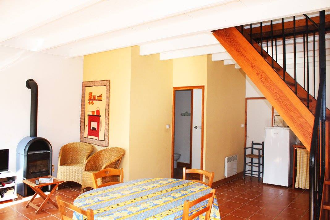 Salon avec son poêle